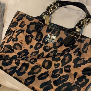 Coach designer leopard purse